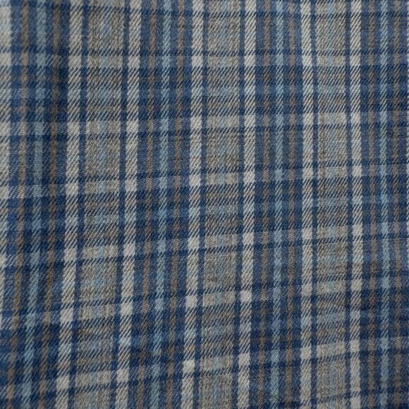 Peter Millar Button Up Shirt Men Long Sleeve Medium Blue Check Cotton Golf Adult - Picture 10 of 11